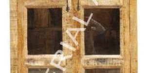 INDIAN MANGO WOOD GLASS CABINET