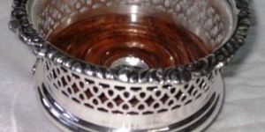 Wine Bottle Coaster Brass Copper Silver