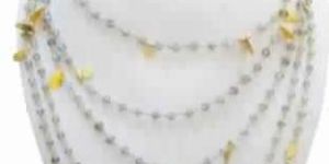 925 STERLING SILVER GOLD PLATED LABRADORITE BEADS WOMEN\\\'S NECKLACE