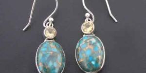 CITRINE HAND CRAFTED 925 STERLING SILVER DANGLE EARRINGS