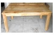 Mango Wood Dinning Table - Rustic Finish with Solid Legs