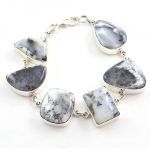 925 Silver Dendrite Agate Bracelet