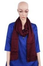 Plain Wool Scarf with Edge Stiches