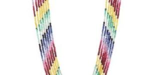 Natural Precious Stones Multi Shaded Beaded Necklace
