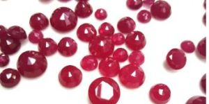 Ruby Synthetic Corundum Opaque Round Gemstones