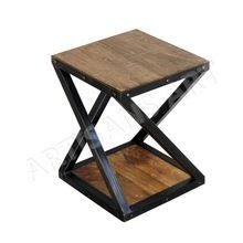 Industrial Metal Wood Stool