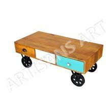 Vintage Solid Wood Multi Drawer Coffee Table