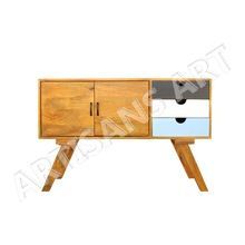 Vintage Solid Wood Retro Style Media Unit
