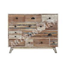 Wood White Washed Drawer Chest