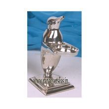 Brass Metal Silver Plate Penguin -
