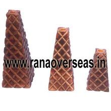 Indoor Decoration Coloured Wooden Candle Stands -