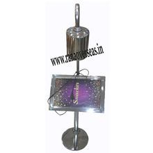 Stainless Steel Table Top Name Tag Stands with Focus Lamp