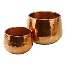 Copper Plated Flower Pots Planters