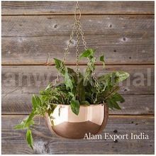 Hanging Metal Planter Copper