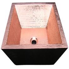Copper Double Wall Square Wash Basin