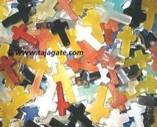 Onyx Cross Shape Pendanis