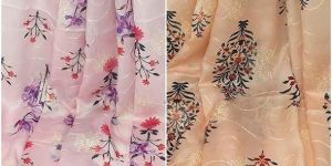 Printed Embroidered Modal Satin Fabric