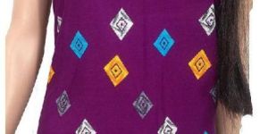 Purple Base Printed Cotton Fabric