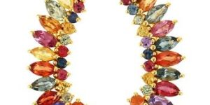 Ear Climber Precious Stone Earring