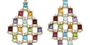 Rhombus Shape Dangle Earring