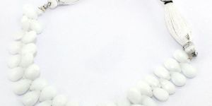 White Agate Connector Pear Shape Connector Teardrop Loose Gemstone