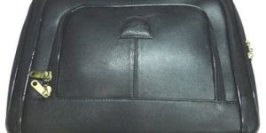 Men Leather Luggage Trolley Bag