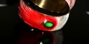 German Silver Gold Plated Fancy Artificial Kada Pair