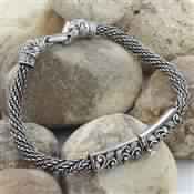 STUNNING OXIDIZED PLAIN SILVER BRACELET JEWELRY