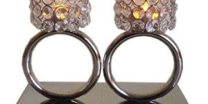 Metal 2 Arms Crystal Candelabra