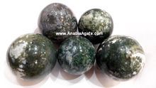 Moss Agate Gemstone Balls