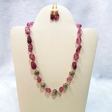 Tumbles Beads Necklaces with Earrings