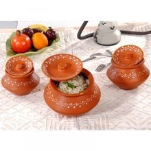 Ceramic Clay Cooking Dal Handi Set