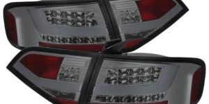 Audi A4 4D 08-12 LED TAIL LAMP EURO TYPE, LED INDICATOR (JDM BLACK LENS), FOR OE LED TYPE (Premium Car Accessories) DealKarDe