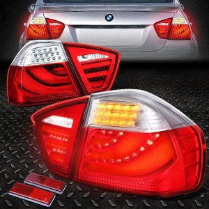 BMW 3 Series E90 3D Look Tail Light Red-Clear Lance (Premium Car Accessories)DealKarDe