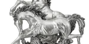 Couple Horse Satin Figurine