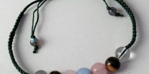 Multi Color Gemstone Round Bead Bracelet