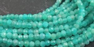 Natural Amazonite Micro Faceted Beads