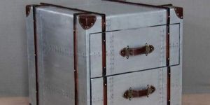 Aviator Aero Metal Finish 2 Drawer Trunk
