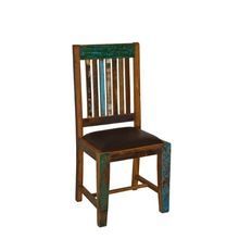 Reclaimed Rustic Wood Dining Chair with Cushion Seat