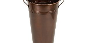 Metal French Bucket Vase