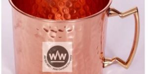 Antique Engraved Copper Mug