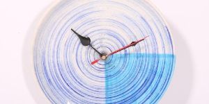 Blue Concentric Wall Clock