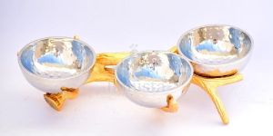 Silver Aluminium Serving Bowl