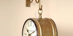 Vintage Double Side Railway Wall Clock