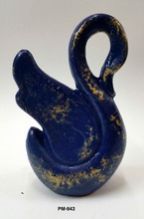 Recycled Paper Mache Blue Gold Finish Horse