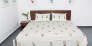 Cotton Bed Sheets 2 Pillow Covers VIDBS9034