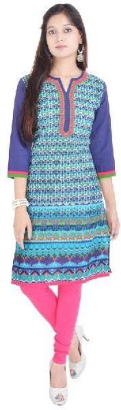 Designer Printed Cotton Casual Kurti