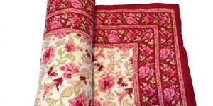 Designer Printed Pure Cotton Filling Double Bed Quilt