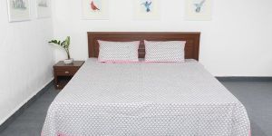Double Bed Sheet Pure Cotton Jaipuri Printed with 2 Pillow Covers