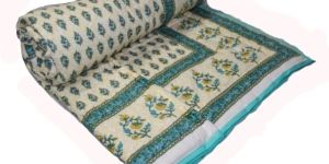 Exclusive Design Block Printed Quilt Jaipuri Razai VIDBQ7407